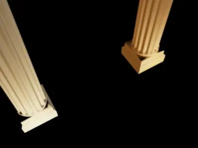 Column two columns in - Low-poly 3D model