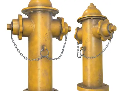 Street Hydrant 01 Low-poly 3D model