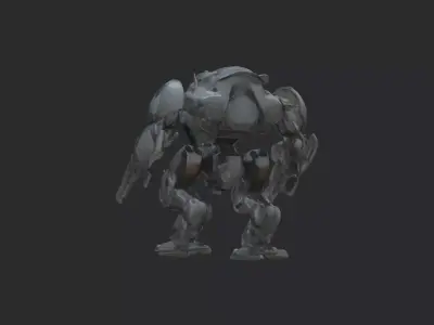 Armored Sci-Fi Combat Exosuit 3D model