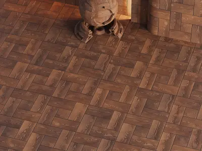 Wood Deck Tiles - PBR - 4K - Seamless Texture