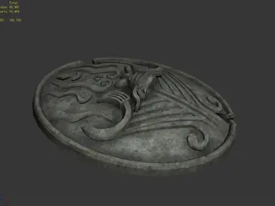 Broken Soldier Statue - Stone Rubble 04 3D model