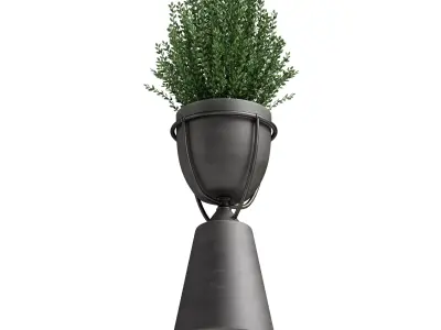 Floor vase with plant Kashpo 3D model