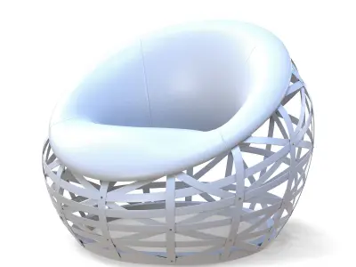 Louis Vuitton Diamond Armchair Chair Low-poly 3D model