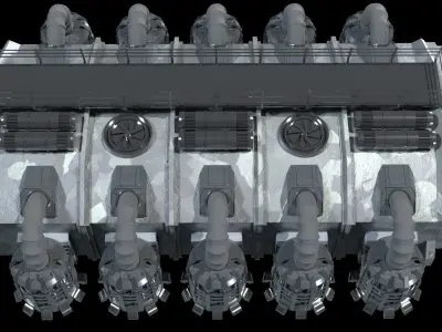 Sci fi building Low-poly 3D model buy