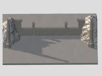 The Black Gate of Mordor from The Lord of the Rings stl obj  3D print model