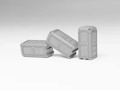 Road works pack - Aphalt roller kit and accessories H0 scale 3D print model