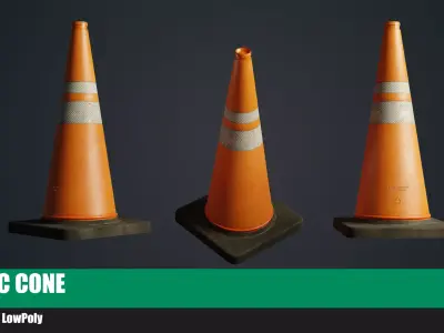 Traffic cone  3D model purchase