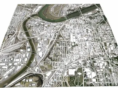 Cityscape Kansas City United States 3D model