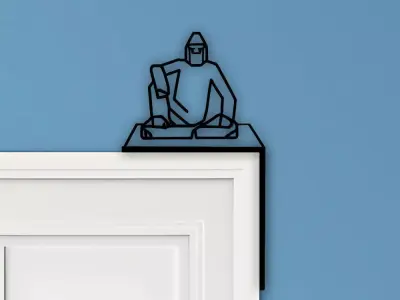 Yeti Door Corner Decor 3D print model get