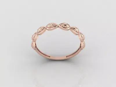 Women Ring Fancy Ring Plain light weight STL 3DM Printable 3D print model 12