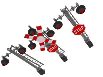 Railroad Crossings collection 3D model
