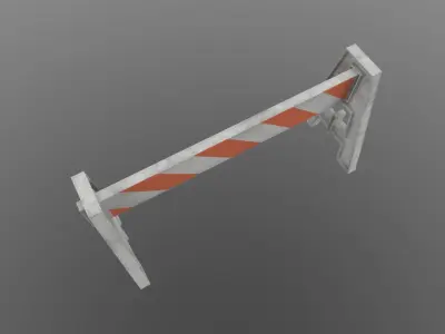 Traffic Barrier Low-poly 3D model