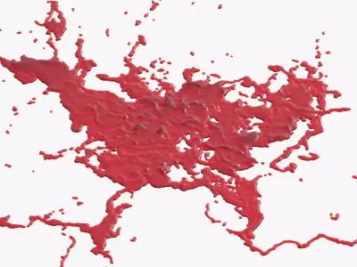 Swirly Blood Splatter Vol2 6 3D model