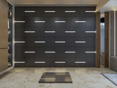 Wall decorative light 3d panel  Free 3D model