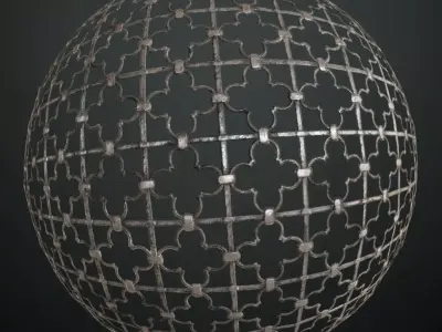 Silver Rust Metal Iron Guard Transparent PBR Seamless Texture