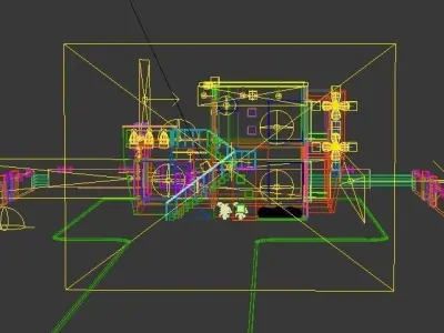HOME 2 house with stairs at night 3D model