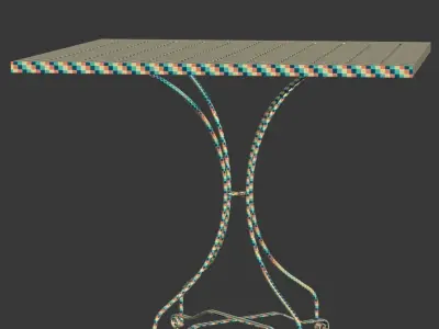 Manutti Firenze Square Bistro Table  Low-poly 3D model