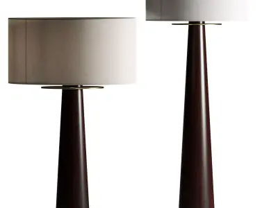CB2 Eastside Acacia Wood Floor Lamp 3D model