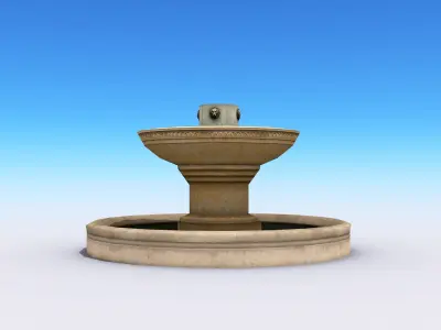 City Fountain Low-poly 3D model purchase