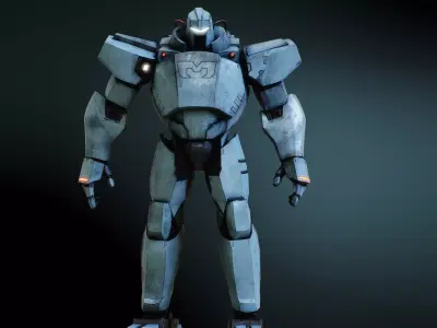 Mecha Man Armor From Disaptch Low-poly 3D model