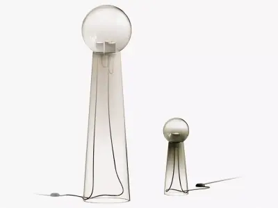 Table and floor lamp Gigi Table Sage 3D model