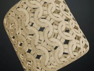 Gold Circular Chainmail PBR Seamless Texture