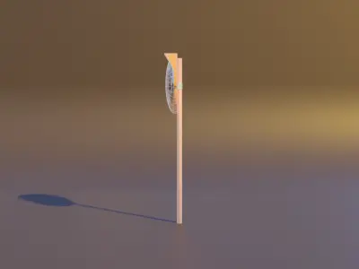 Street Mirror Low-poly 3D model