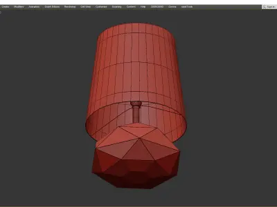 Henley Aged Brass Table Lamp Low-poly 3D model