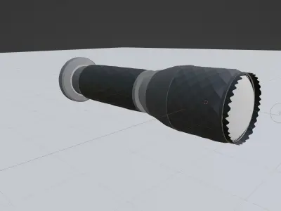 Small hand torch 3D model