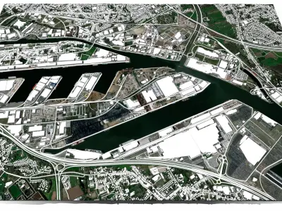 The Port of Ghent Belgium 3D model