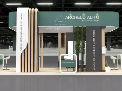 exhibition booth 3D model