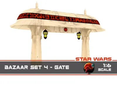 Ralph McQuarries Bazaar  - Set 4 - Gate  1-6 scale 3D print model