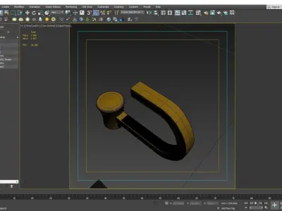 Furniture Door Handle Knob 3d model 24 Low-poly 3D model