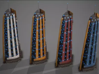 Sci-Fi Building-15 Low-poly 3D model