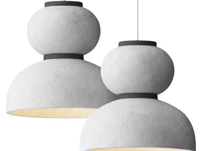 Pumpkin Shape Concrete Pendant 3D model