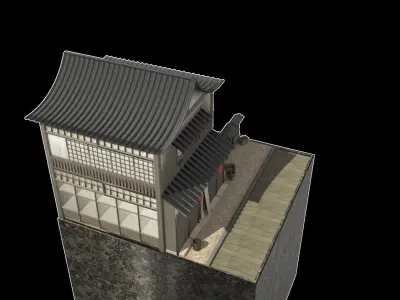 East Asia ancient house 3D model