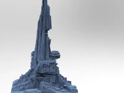 Gangster Base in mountain 3D model