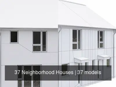 37 Neighborhood Houses 3D Model Pack