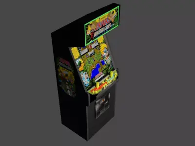 Arcade cabinet Ikari Warriors Free low-poly 3D model