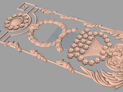 3D carved model furniture  3D design used for artcam aspire E850 3D model