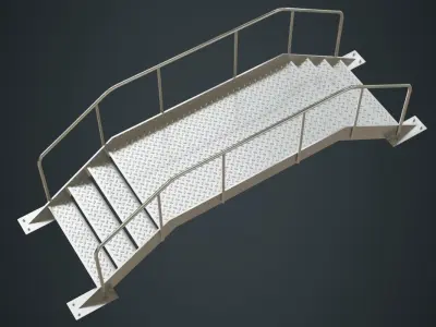 Stair 2C Low-poly 3D model