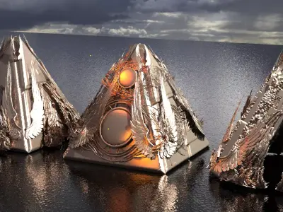 New Egypt 3 Pyramid designs  3D model