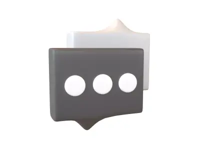 Chat Icon v2 003 Low-poly 3D model