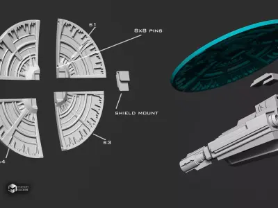 Paz Vizsla left gauntlet 3D print model