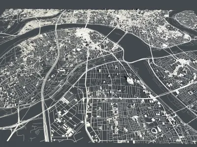 Cityscape Taipei Taiwan 3D model