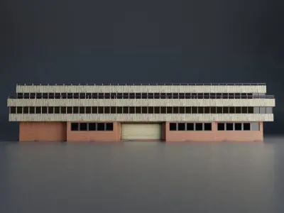 URBAN CITY BUILDING 14 Low-poly 3D model