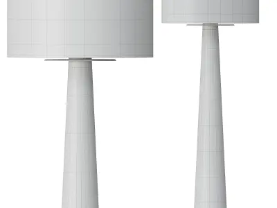 CB2 Eastside Acacia Wood Floor Lamp 3D model