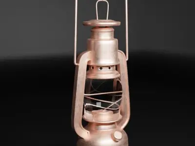 gas lamp low-poly Low-poly 3D model