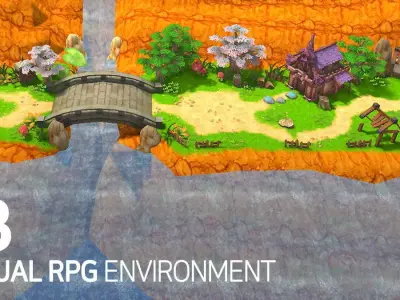 Casual RPG Environment 03 Low-poly 3D model