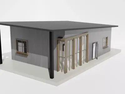 Small one-story house 3D print model